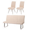 ESSZIMMER-SET Beige 3er-Set - Beige, Textil (180/99/65cm) - MCW