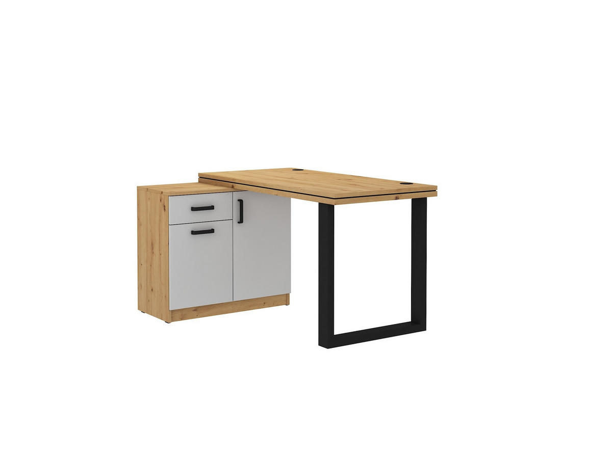 SCHREIBTISCH MALTESA 138x67x78,1 cm Bürotisch Computertisch, Eiche Artisan - Eiche Artisan, Holzwerkstoff (67/138/78.1cm) - MASSENO