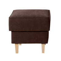 HOCKER Karlen Bezug Veloursstoff Buche natur / braun - Buchefarben/Braun, Kunststoff (53/45/53cm) - 58aufmkessel