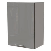 KÜCHENHÄNGESCHRANK Essen W2/50 Grau Hochglanz / Weiß Matt 50 / 32,5 / 72cm - Weiß/Grau, Holz/Holzwerkstoff (50/72/32.5cm) - Feldmann-Wohnen