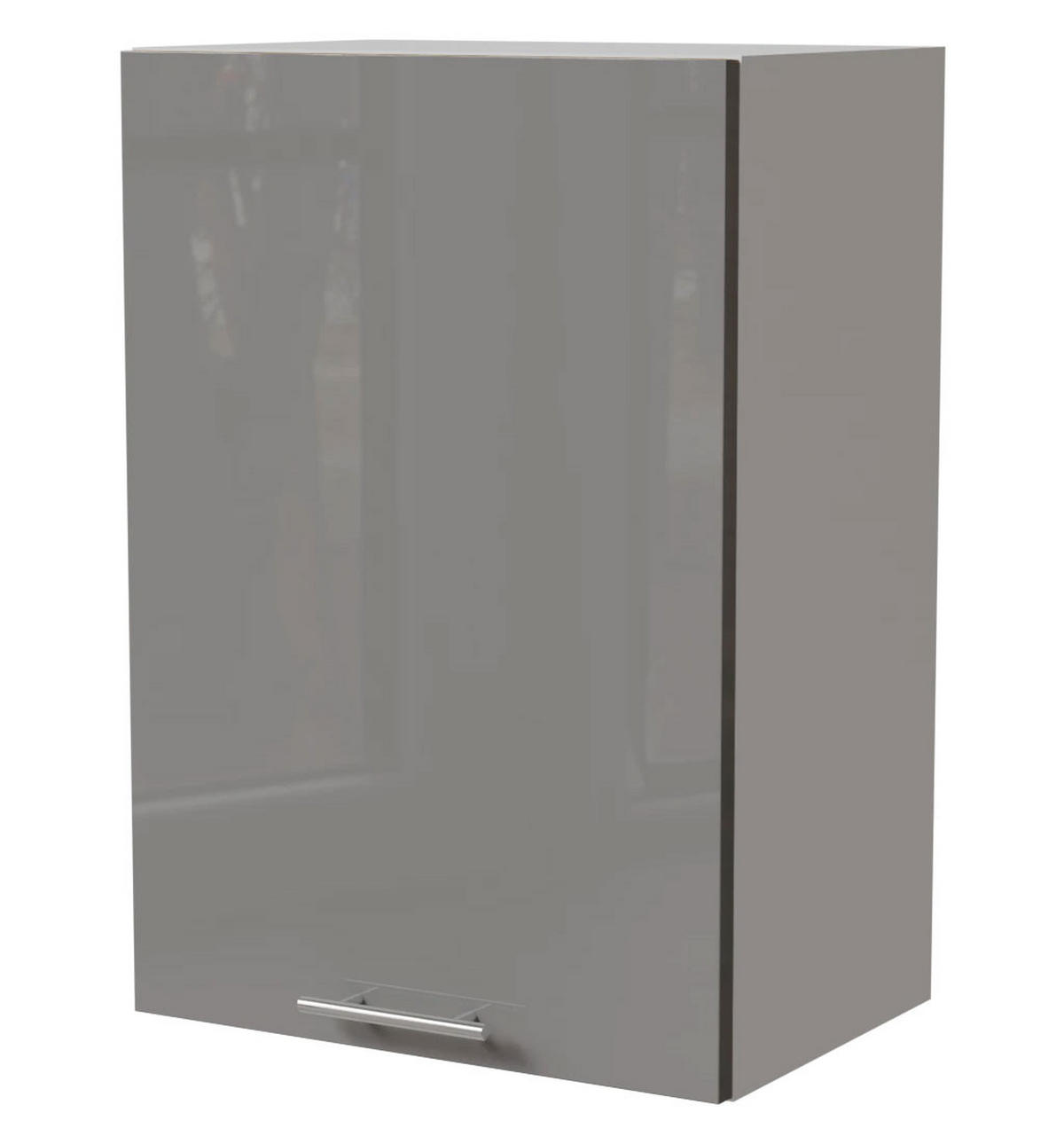 KÜCHENHÄNGESCHRANK Essen W2/50 Grau Hochglanz / Weiß Matt 50 / 32,5 / 72cm - Weiß/Grau, Holz/Holzwerkstoff (50/72/32.5cm) - Feldmann-Wohnen