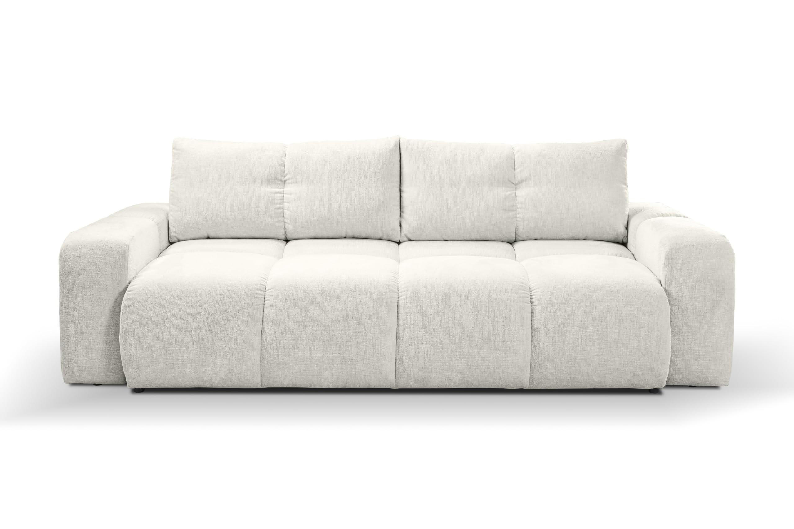 Design Möbel Ecksofa Beige 259x99 cm