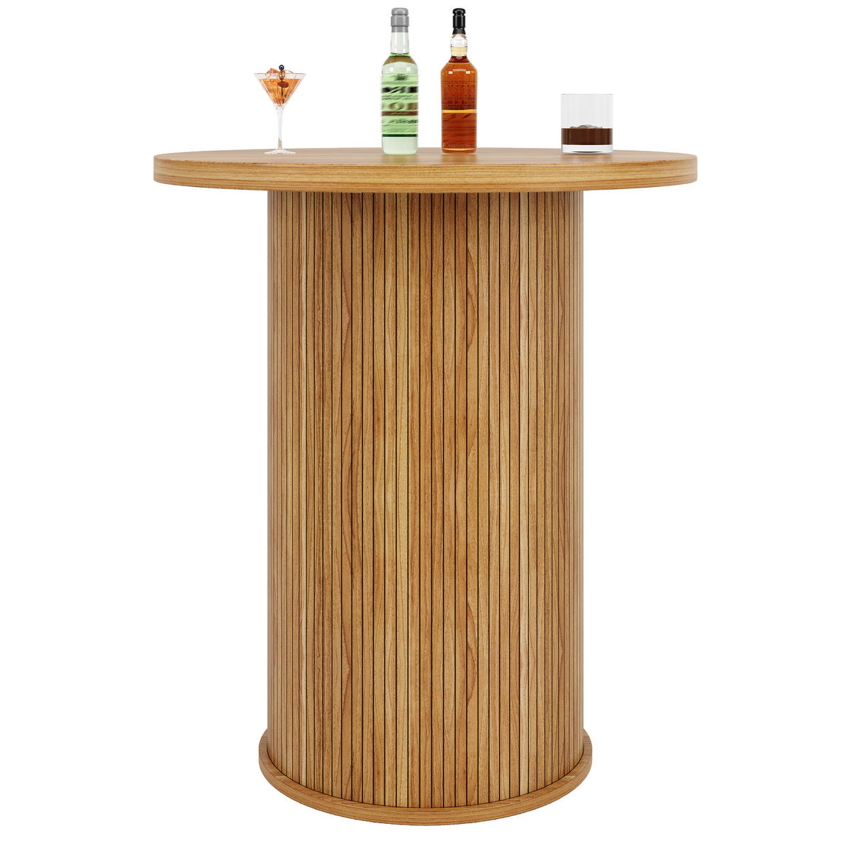 BARTISCH rund 60/60/91,6 cm mit Stauraum DE-39744 Holzoptik - Naturfarben, Holzwerkstoff (60/60/91.6cm) - ComfortXL
