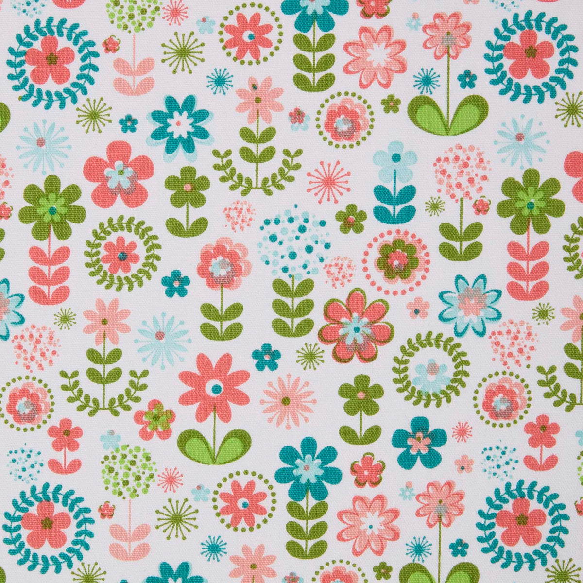 BAUMWOLLSTOFF Meterware Retro-Blumen, 150 cm - Multicolor, Textil (150/100cm) - Homescapes