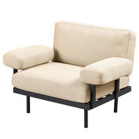 OUTDOOR-SESSEL - Beige, Textil/Metall (112/80/84cm) - home24