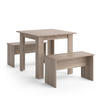 ESSTISCH SET Sentio Sonoma 80 x 80 cm mit 2 Bänken - Sonoma Eiche, Holzwerkstoff (80/73/80cm) - Vicco