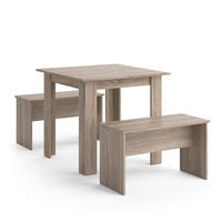 ESSTISCH SET Sentio Sonoma 80 x 80 cm mit 2 Bänken - Sonoma Eiche, Holzwerkstoff (80/73/80cm) - Vicco