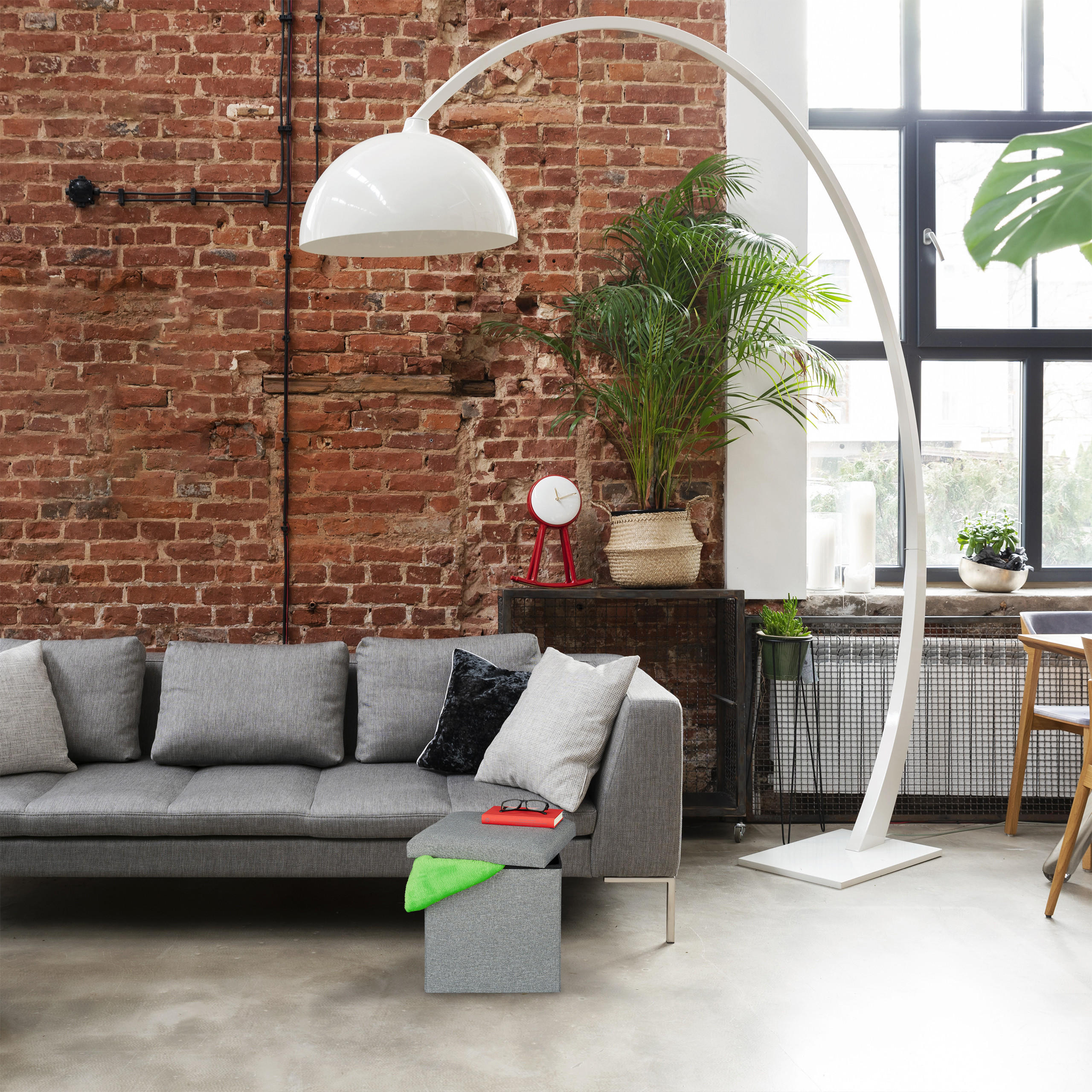 SITZHOCKER - Grau, Holzwerkstoff/Textil (37.5/37/37.5cm) - Relaxdays
