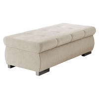 POLSTERHOCKER Orkan Groß - Silberfarben/Naturfarben, Holz/Textil (120/39/60cm) - MIRJAN24