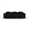 SOFA Blair aus Samt schwarz 3 Sitzplätze - Schwarz, Textil (87/80/272cm) - Micadoni