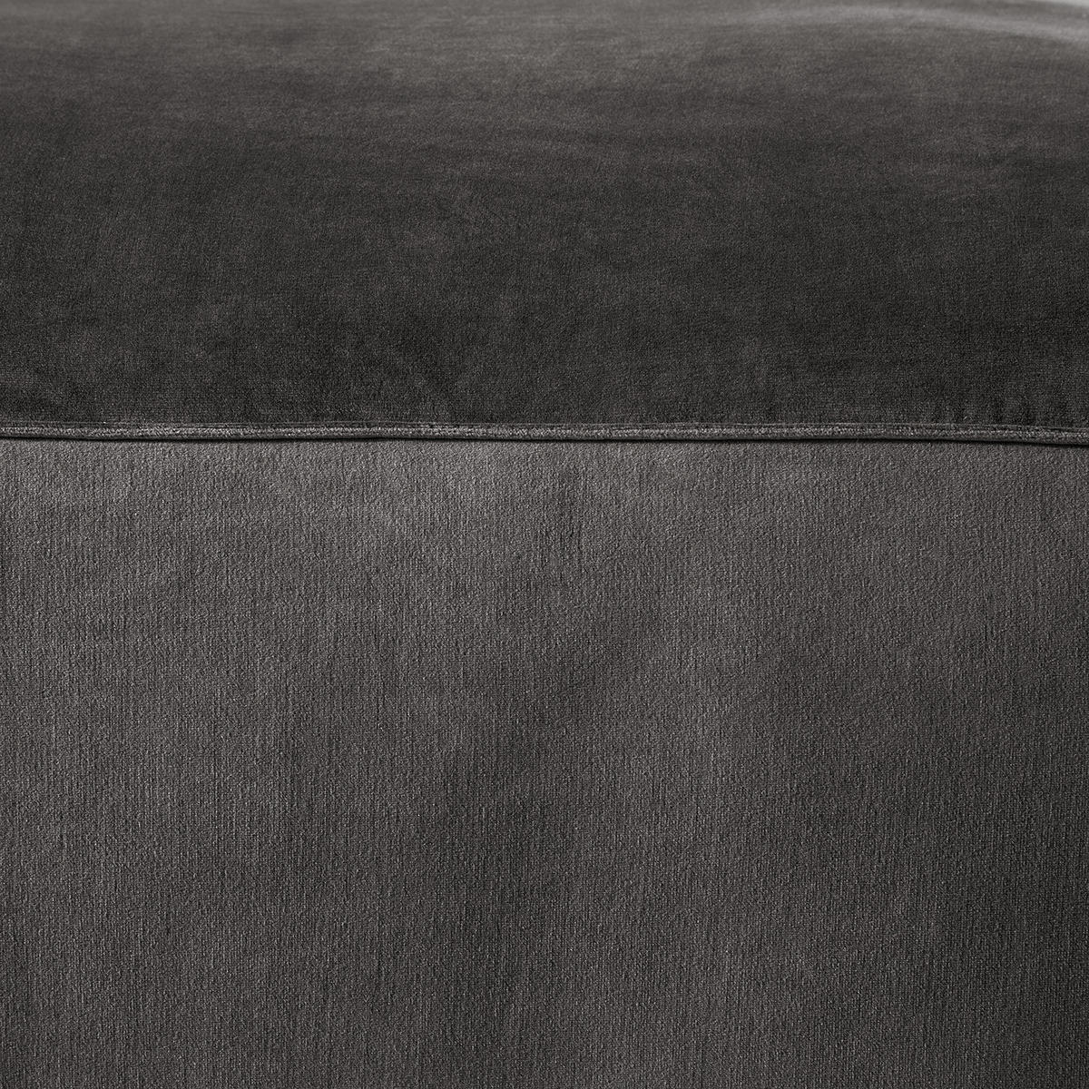 POLSTERHOCKER - Dunkelgrau/Schwarz, Kunststoff/Textil (92/42/92cm) - home24