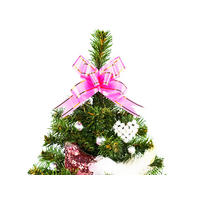 WEIHNACHTSBAUM künstlicher 25 cm, TINY 2, mit 13-teiligem Weihnachtsbaumschmuck, inkl. Metallständer und Aufbewahrungsbox - Pink/Silberfarben, Kunststoff/Stein (18/25cm) - LAALU