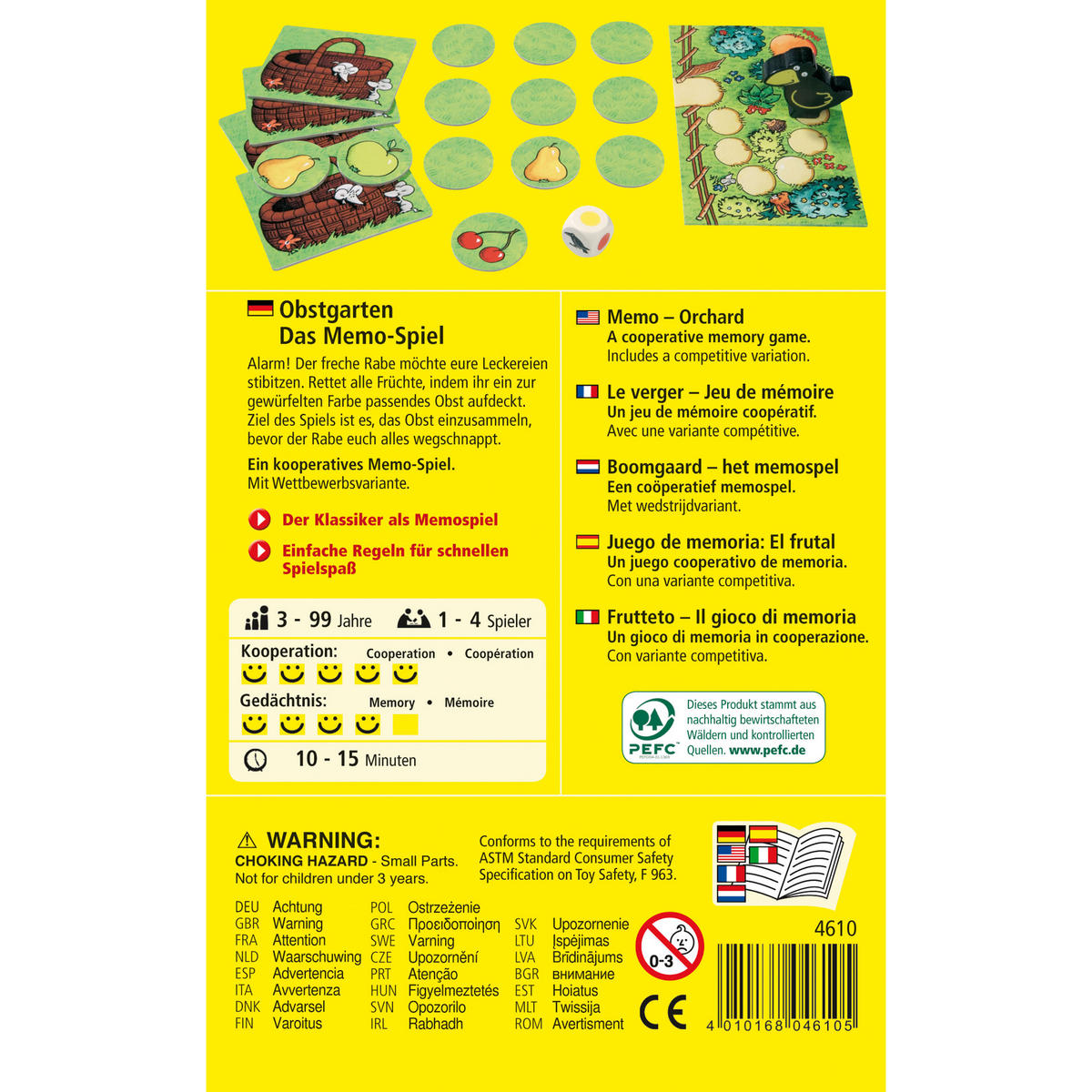 MEMOSPIELOBSTGARTEN - Multicolor, Naturmaterialien (12.4/18.3cm)