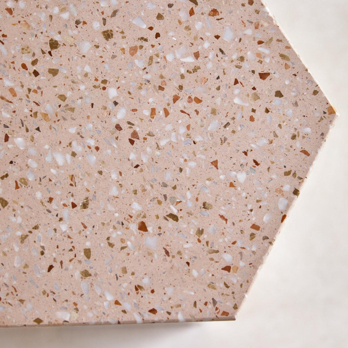 BEISTELLTISCH Zoé Rosa aus Premium-Terrazzo - Pink, Stein (35/40/50cm) - Tikamoon