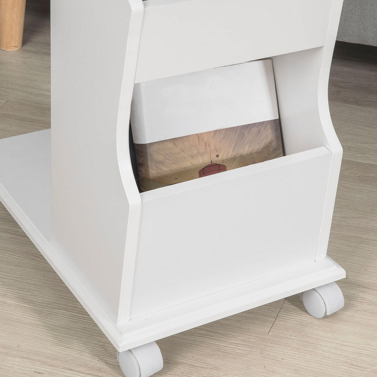 BEISTELLTISCH Weiß - Weiß, Holzwerkstoff (31/53/63cm) - SoBuy