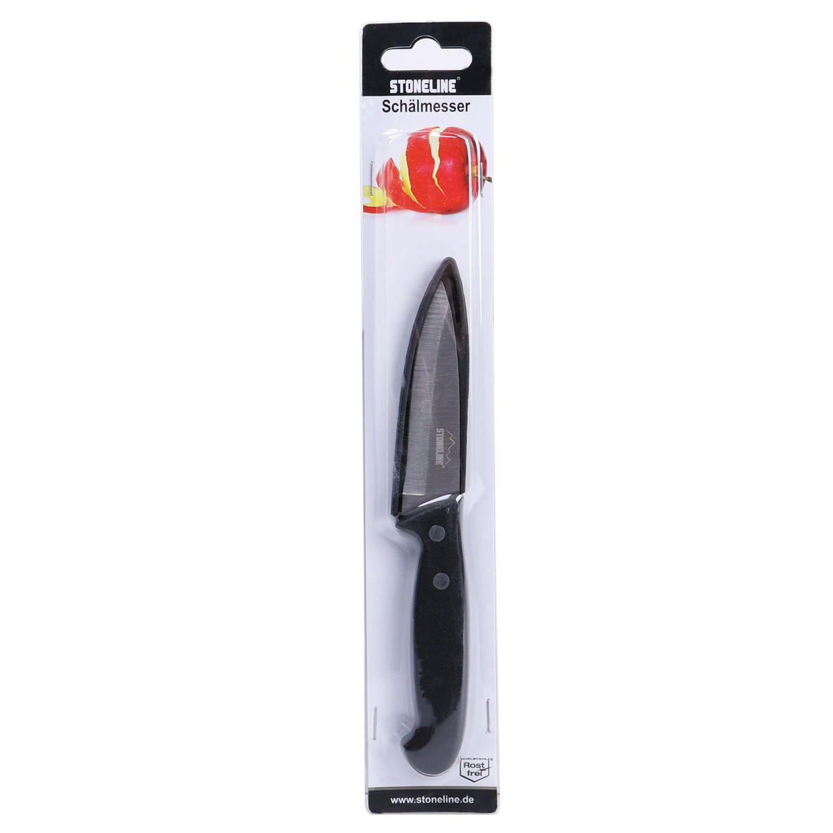 SCHÄLMESSER - Schwarz, Metall (18.7cm) - Stoneline