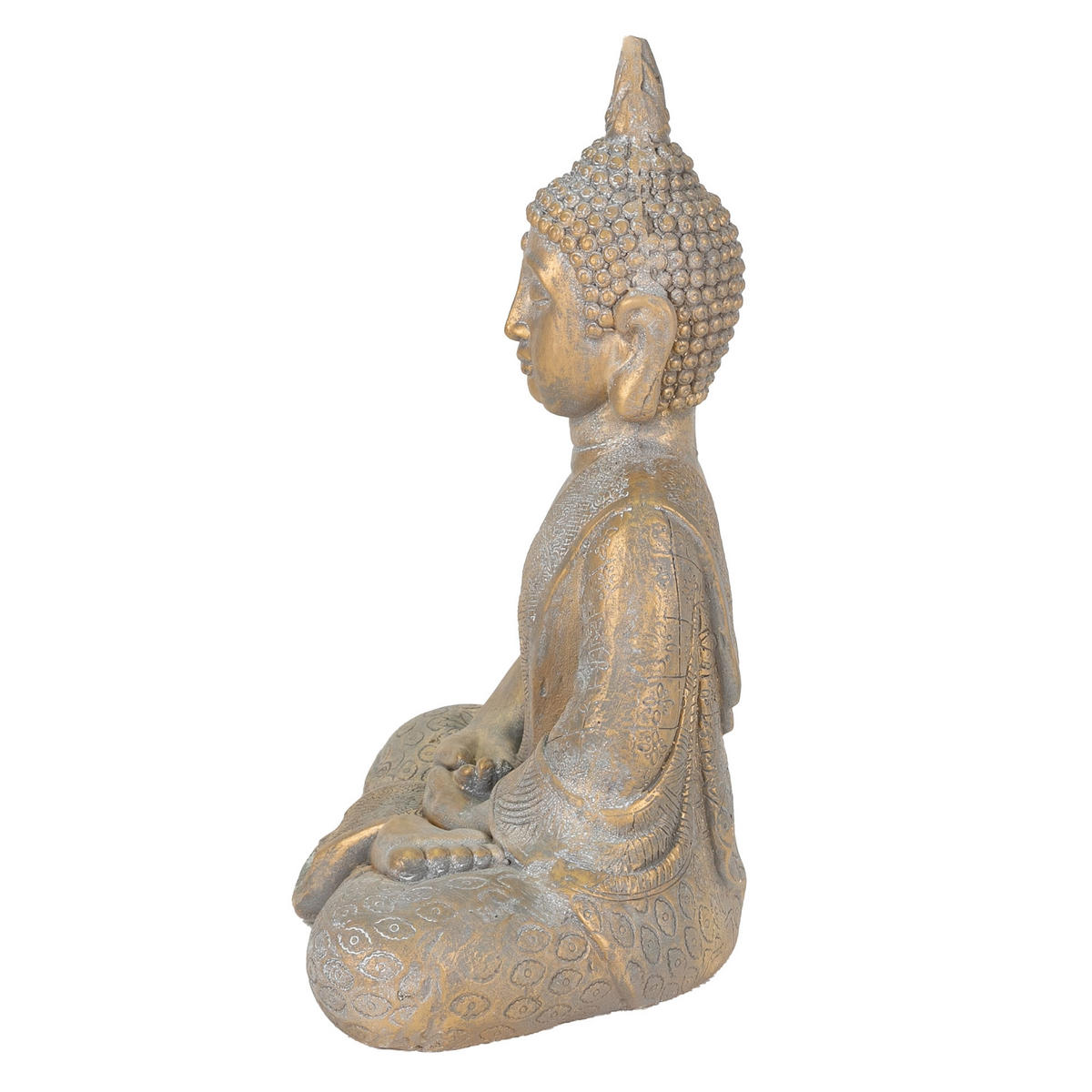 SOCHA BUDDHY, výška 50 cm, bronzový vzhled, z polyresinu - bronzová, plast (24/48/40cm) - ECD-Germany