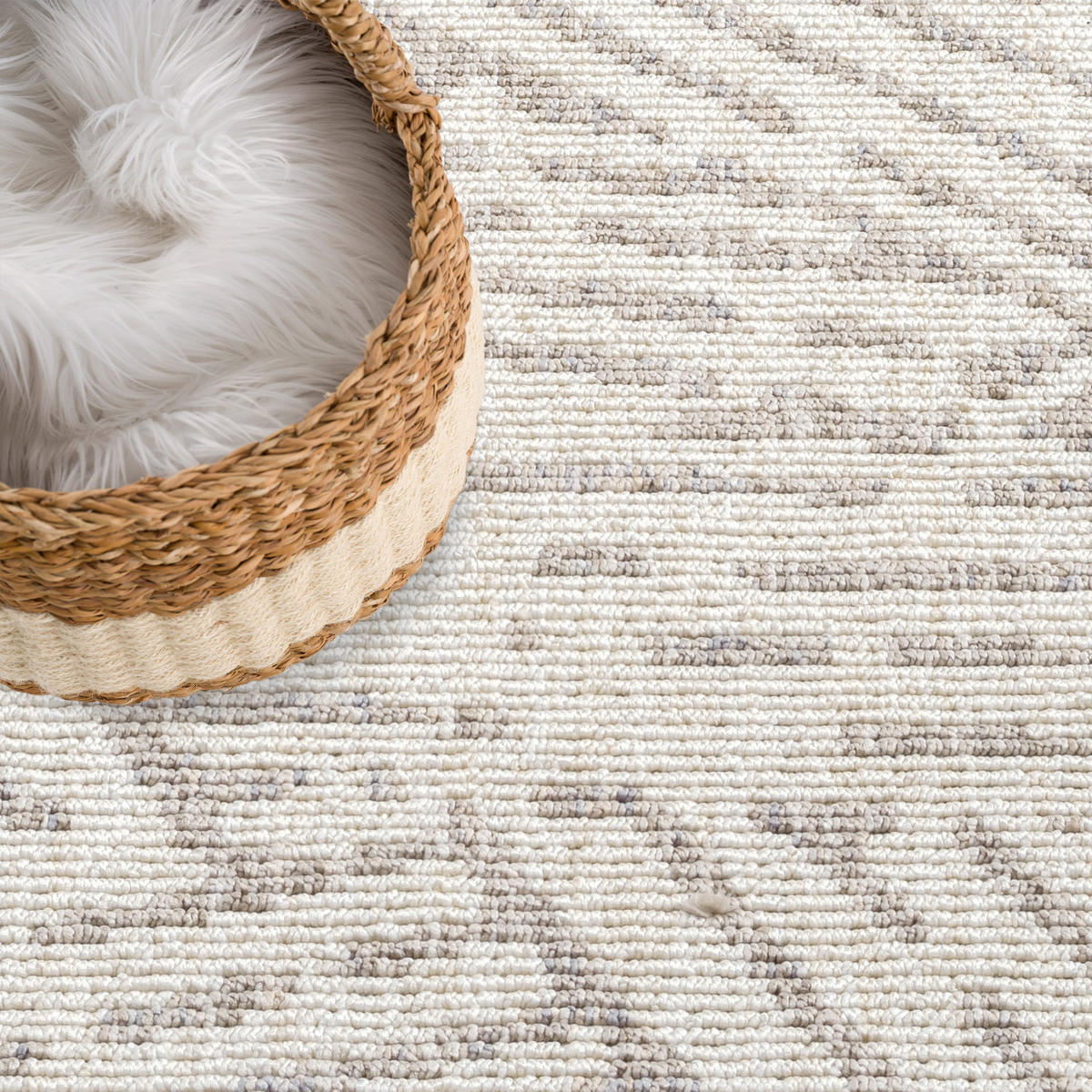 KURZFLOR-TEPPICH Clasico 9161 Beige 160 cm Rund - Beige, Textil (160/160cm) - carpet city