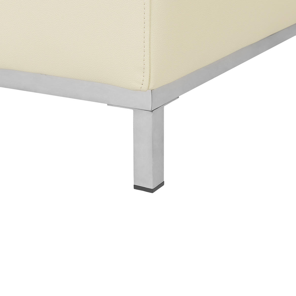 OTTOMANE Oslo 71/95/46 cm - Beige, Leder (95/46/71cm) - Beliani