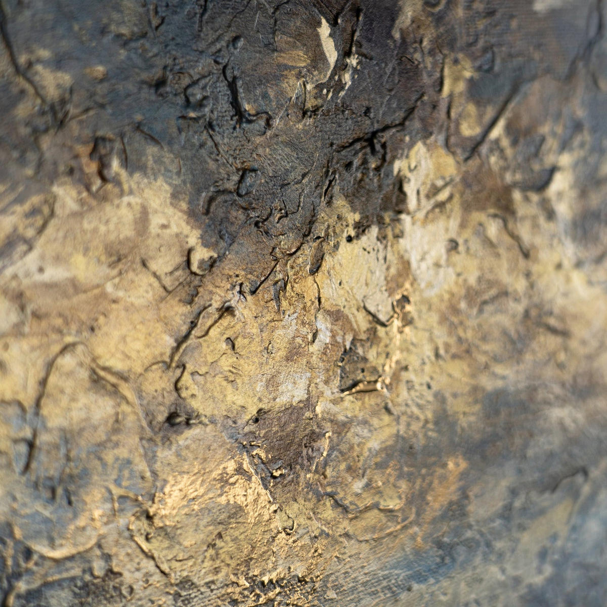GEMÄLDE Stille Morgendämmerung Schattenfugenrahmen Gold 120x80 cm - Goldfarben, Holz (120/80cm) - YS-art gallery
