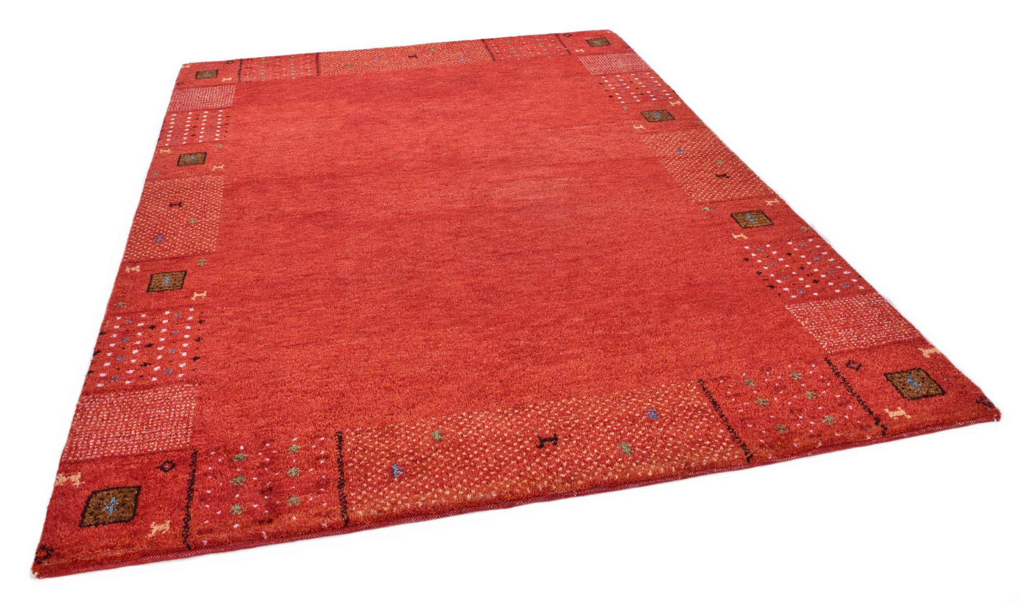 HANDKNÜPFTEPPICH Denver 200x250 cm - Rot, Textil (200/250cm) - THEKO