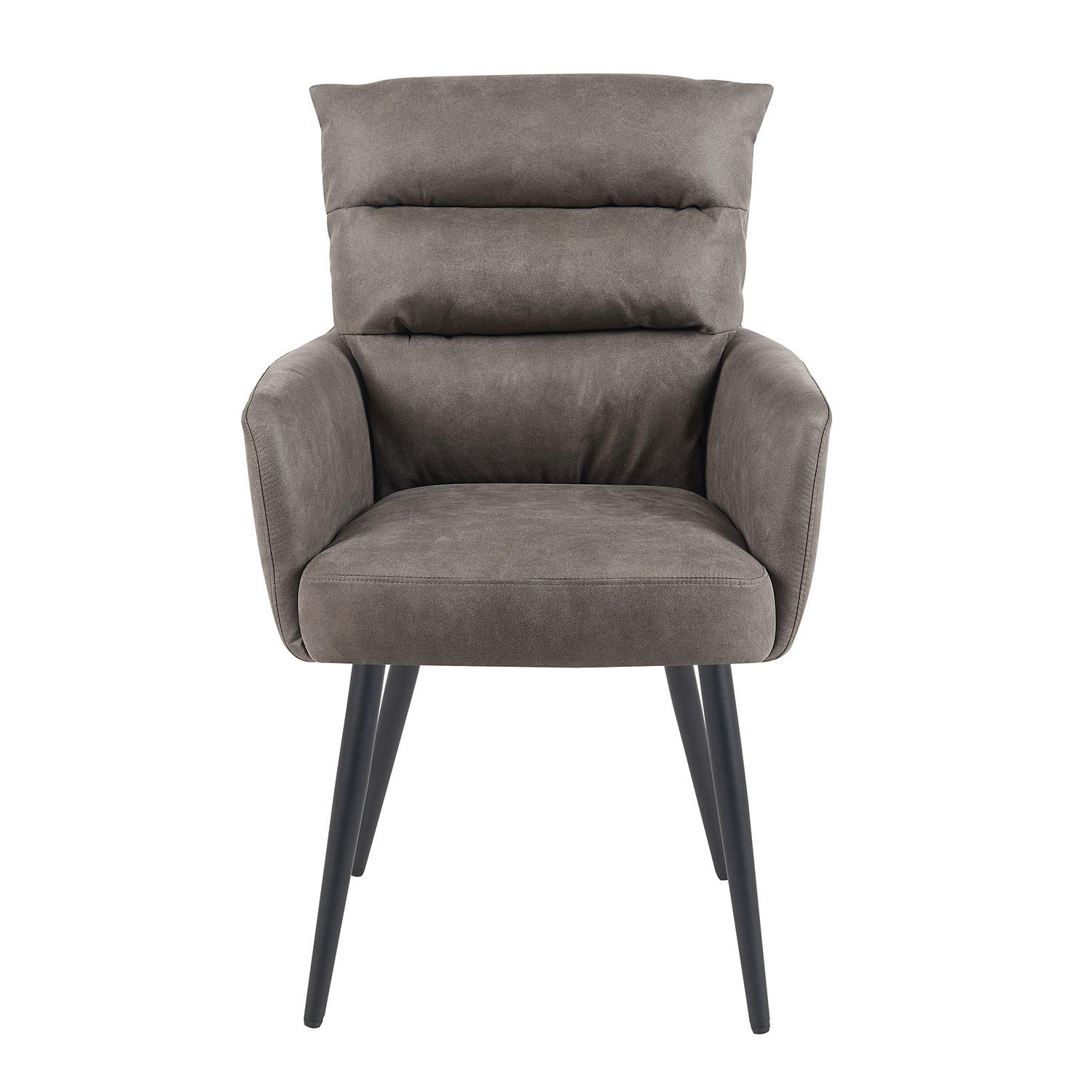 ESSZIMMERSTUHL Mika-Yann - Taupe/Schwarz, Textil/Metall (59/94/66cm) - DUBI Möbel