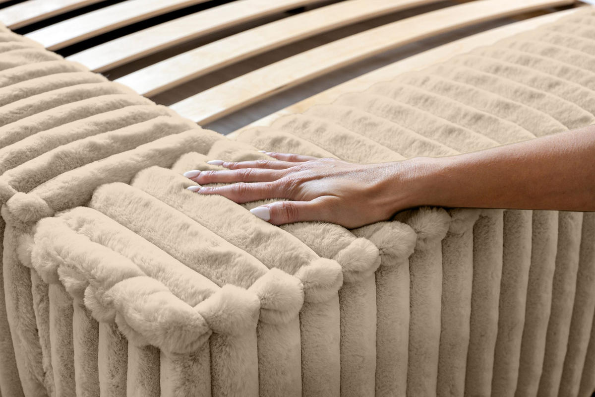 POLSTERBETT Doppelbett Burren 180x200 cm Beige - Beige, Textil (180/200cm) - Meblito