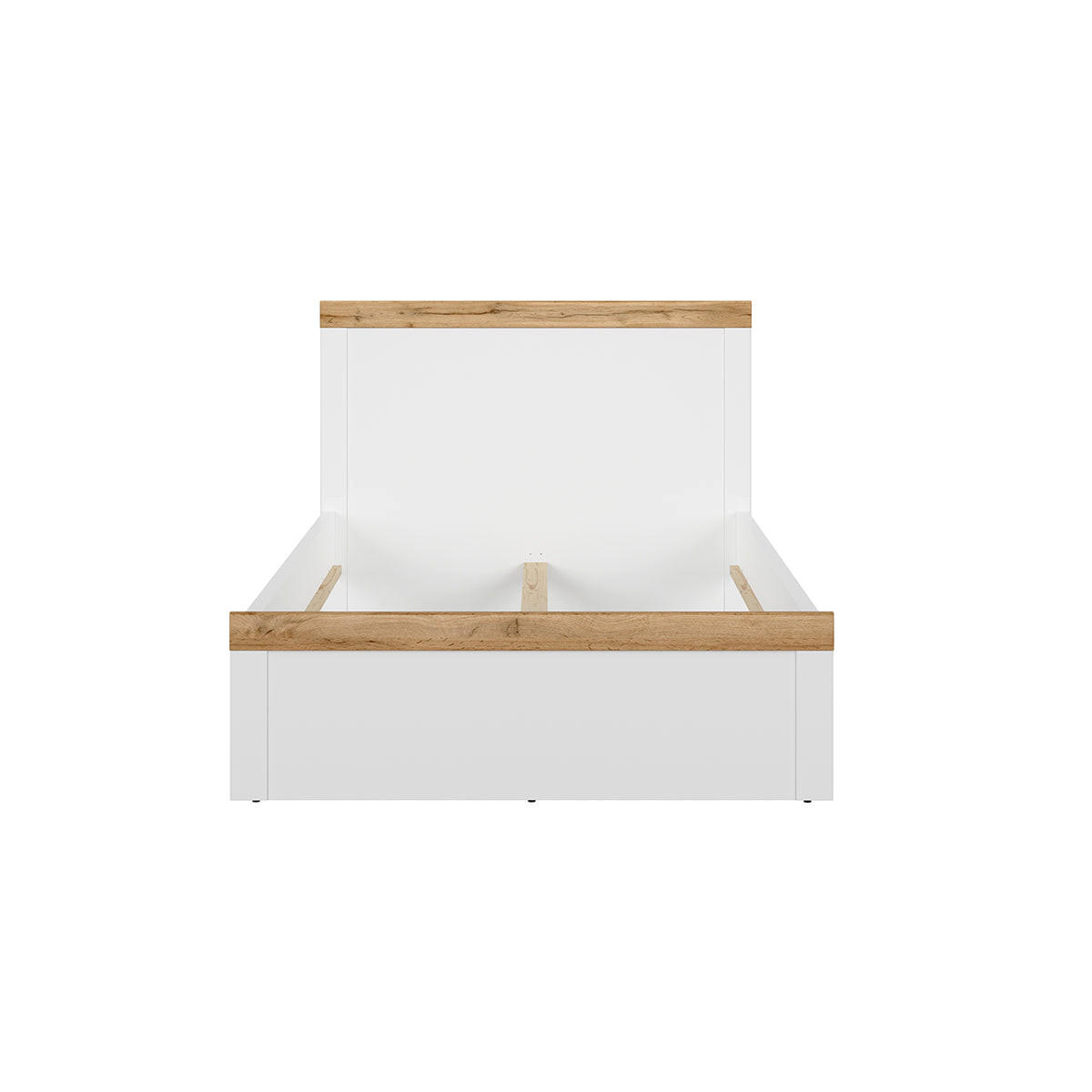 BETT 120/200 Hella Weiß und Holz - Weiß, Holzwerkstoff (120/200cm) - Petits-meubles