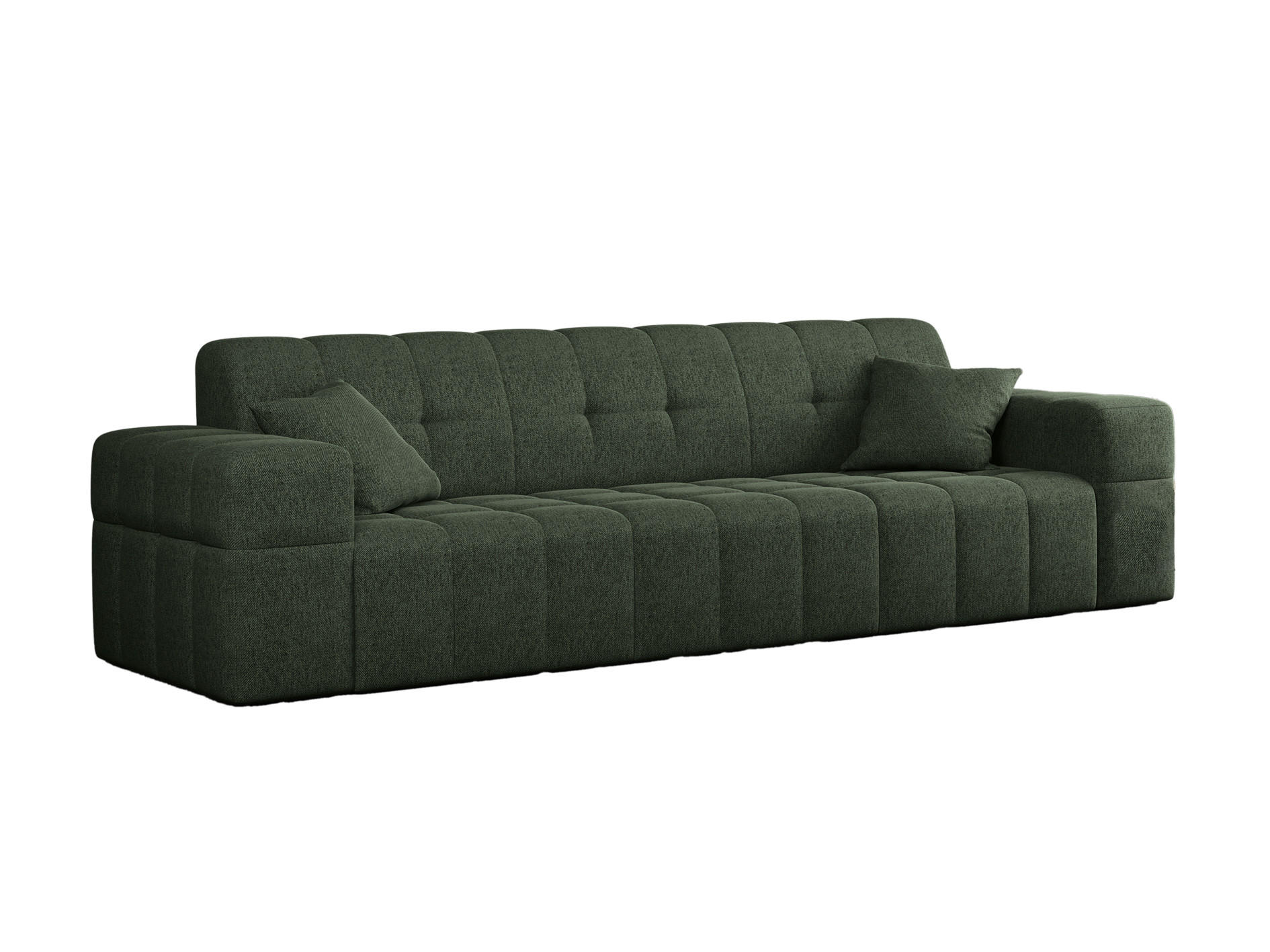 SOFA 3-Sitzer NIMES Stoff Verita Grün - Grün, Holz (245/82/92cm) - Kaiser Möbel