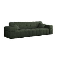 SOFA 3-Sitzer NIMES Stoff Verita Grün - Grün, Holz (245/82/92cm) - Kaiser Möbel