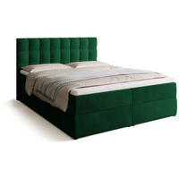 BOXBETT Detroit mit Topper 160/200 Grün - Grün, Holzwerkstoff/Textil (160/200cm) - Bromarkt