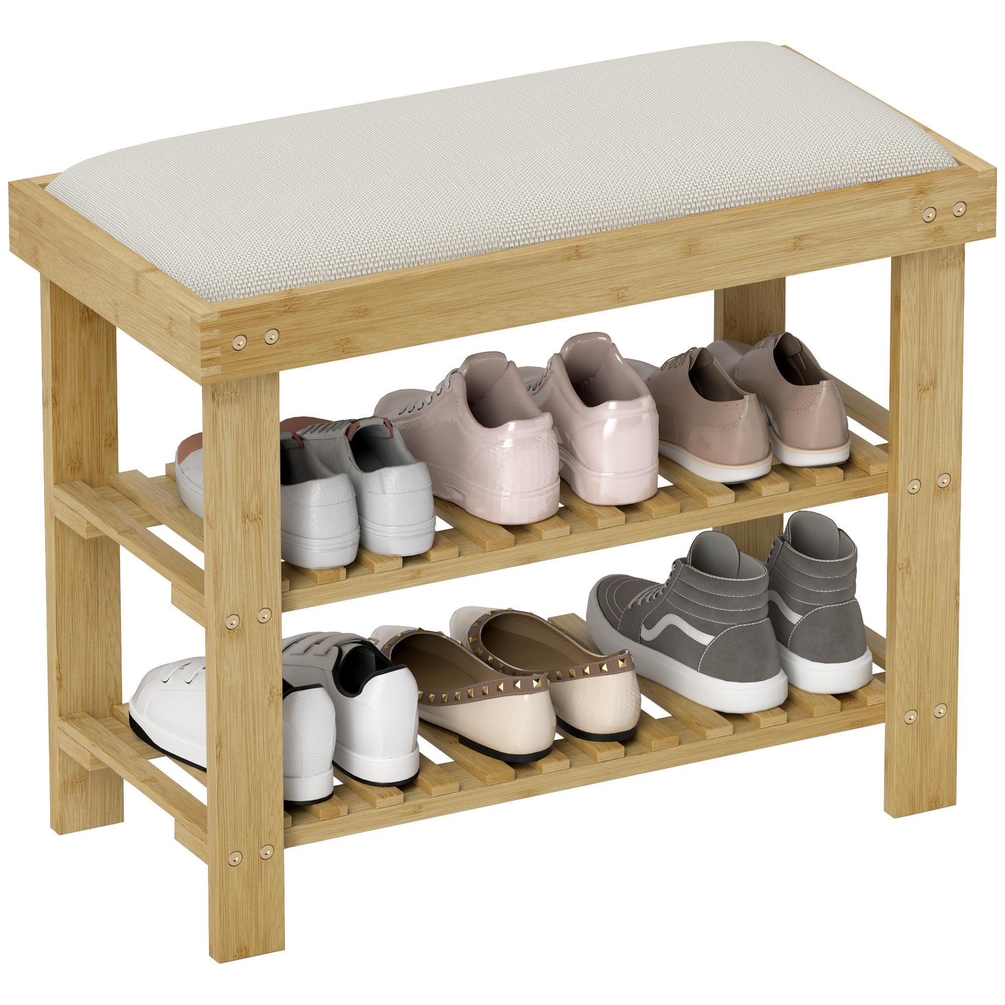 ComfortXL Schuhbank Creme 60x49x29 cm