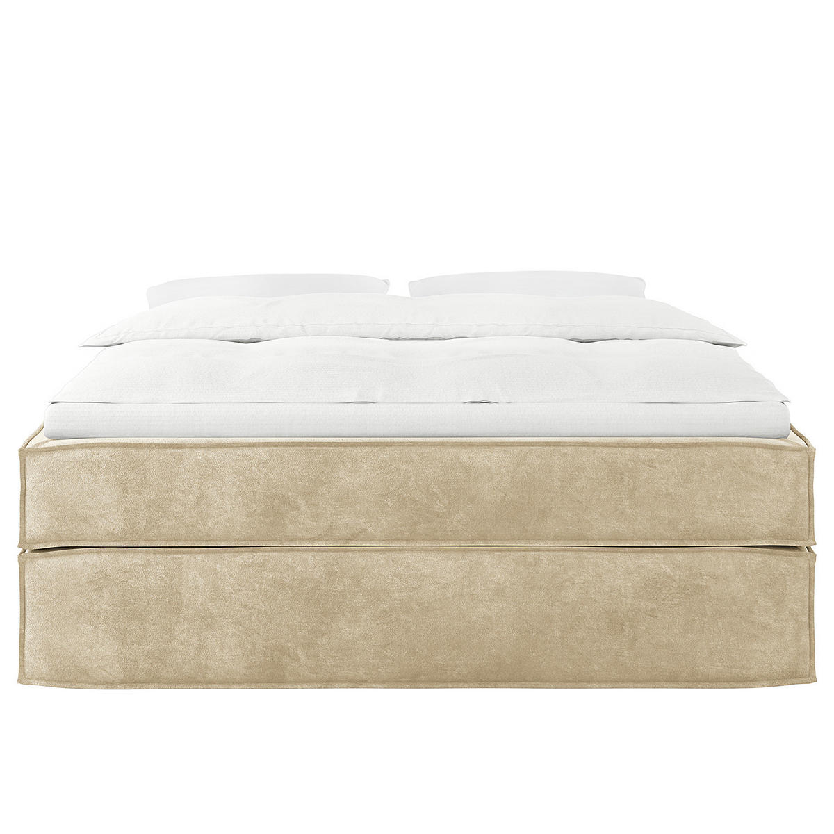 BOXSPRINGBETT - Premium - Beige, Textil (180/200cm) - home24