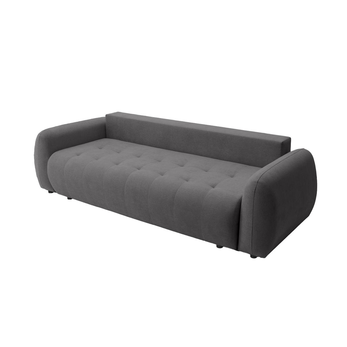 SOFA ARNIS mit Schlaffunktion, Anthrazit - Anthrazit, Textil (252/70/105cm) - Fedve