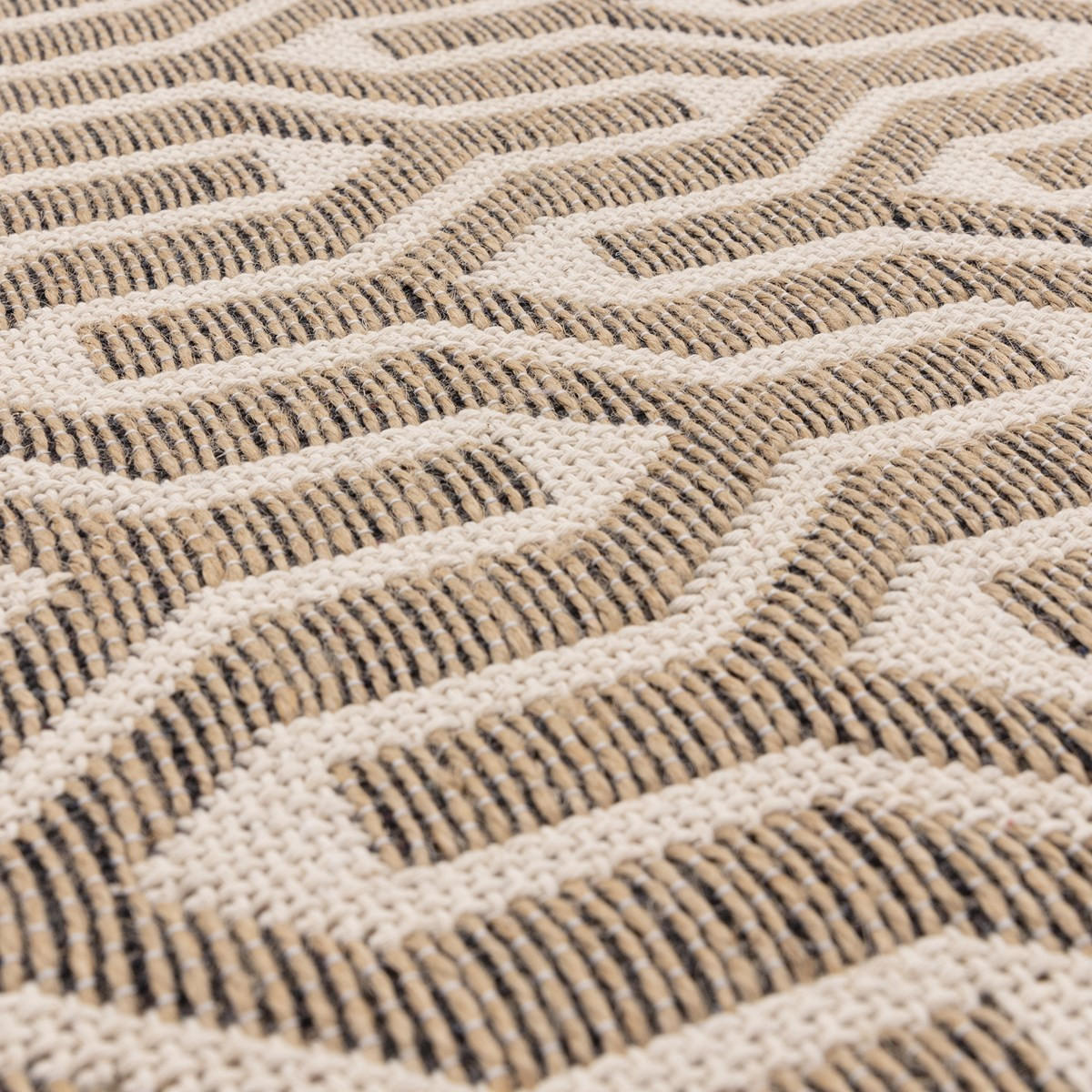 TEPPICH Moderner aus Natural Materials und Baumwolle LATTICE Beige 200 x 290 cm - Beige, Naturmaterialien (200/290cm) - Novatrend