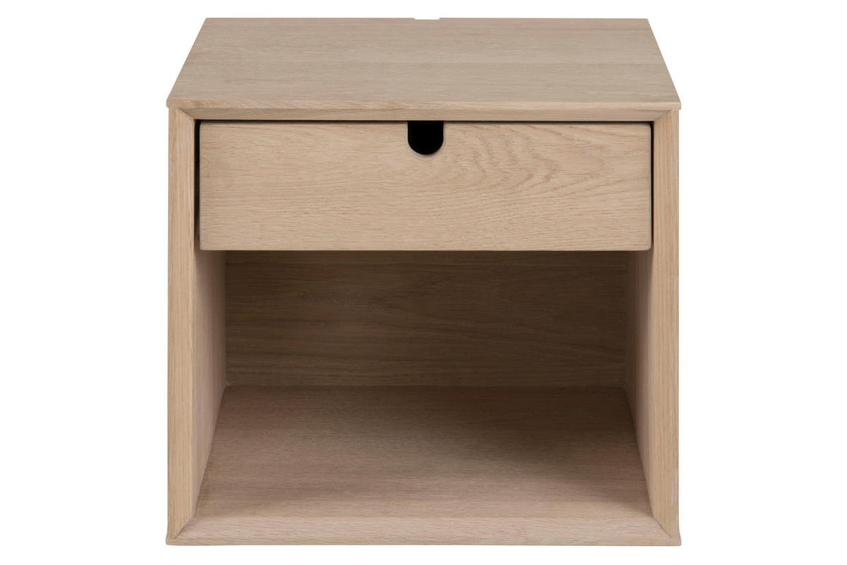NACHTSCHRANK Eiche - Weiß, Holzwerkstoff (37/33/32cm) - ebuy24