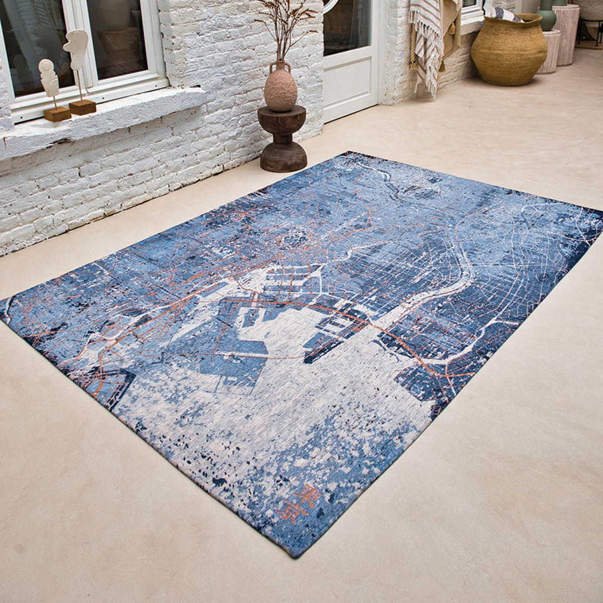 TEPPICH Conductive Blue Cities Tokyo 240/340 cm - Blau, Kunststoff/Textil (240/340cm) - Louis De Poortere