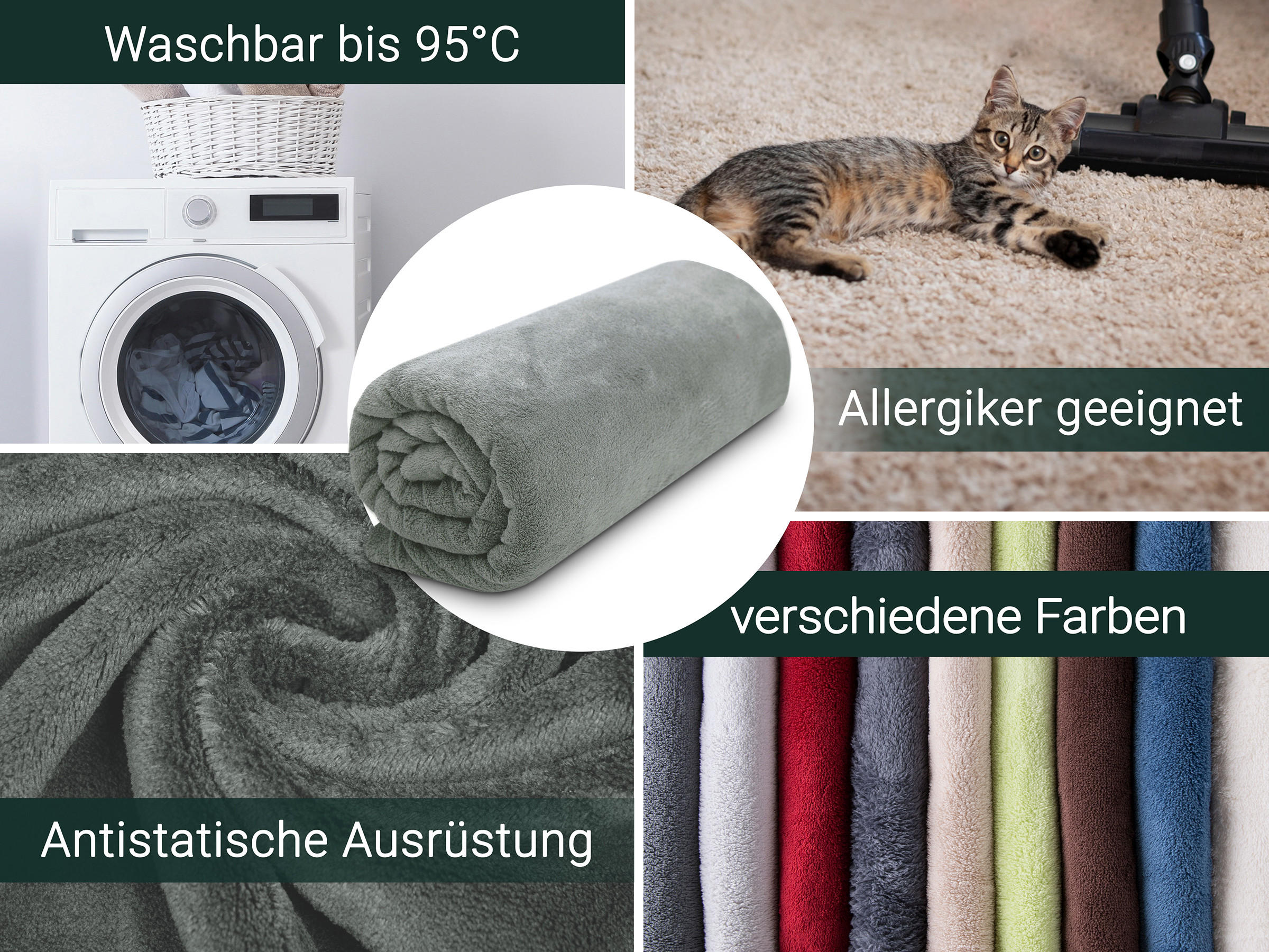 KUSCHELDECKE, 220x240 cm, 100% Polyester, Grau - Taupe, Textil (220/240cm) - Zollner