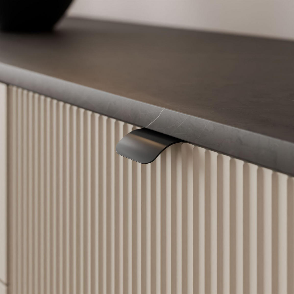 KOMMODE für den Flur AUTUMN 1D6S mit sechs Schubladen, Kaschmir / Grauer Stein - Beige, Holzwerkstoff (160/82/40cm) - Lookway