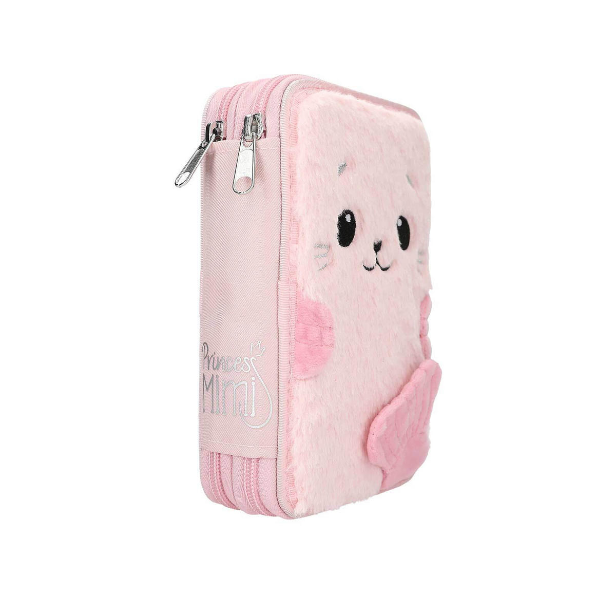 2-FACH FEDERTASCHE ROBBY Princess Mimi rosa 19 x 12 x 5 cm - Rosa, Kunststoff (12/5.5/19cm) - Depesche Germany