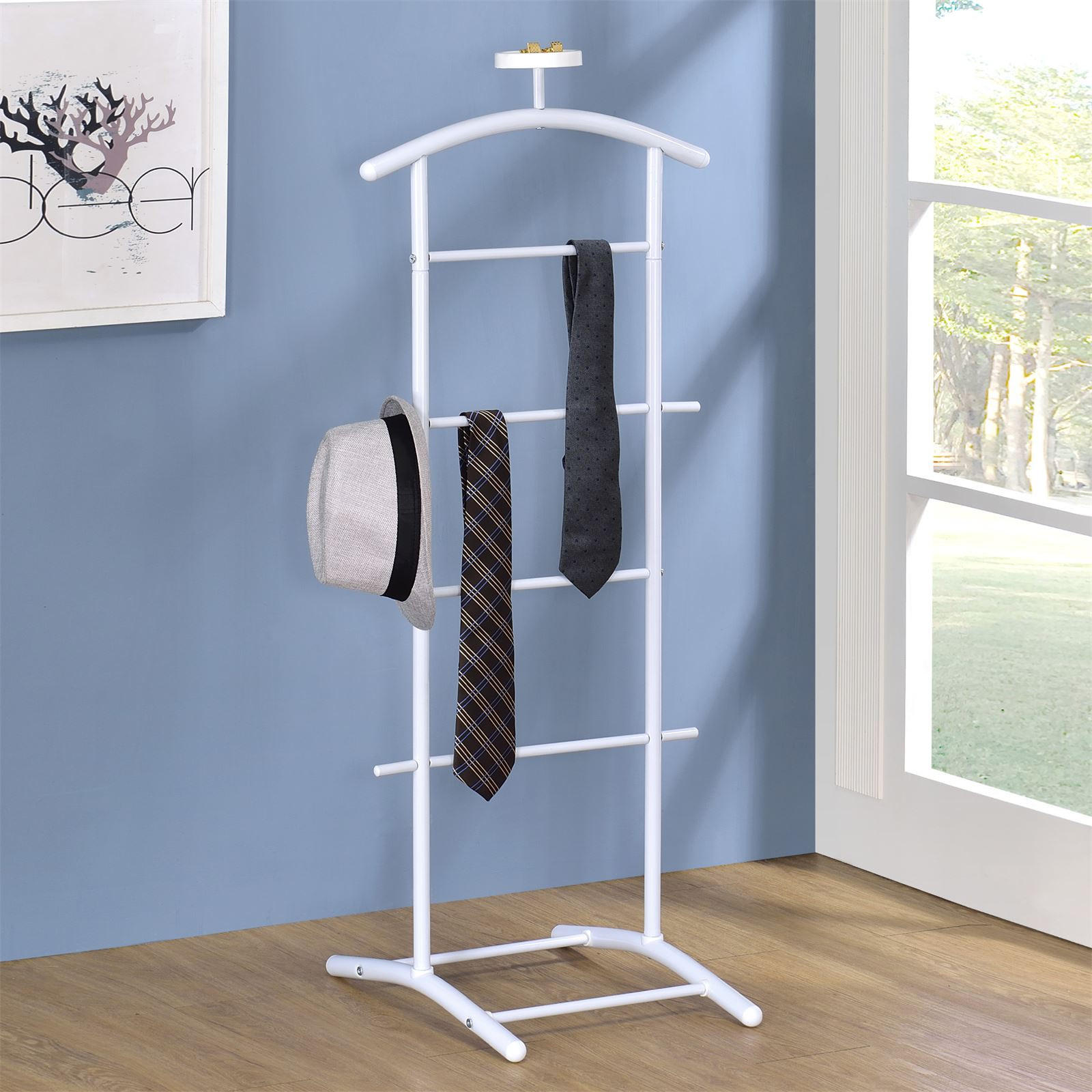 Thumbnail - Idimex Herrendiener, Weiß, Metall, Mode, 47x112x41 cm, Schlafzimmer, Herrendiener