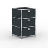 BÜRO-STANDCONTAINER, Metall, 40cm, 3 Schubladen, Anthrazitgrau - Chromfarben/Silberfarben, Metall (40/64.6/39.7cm) - Versee