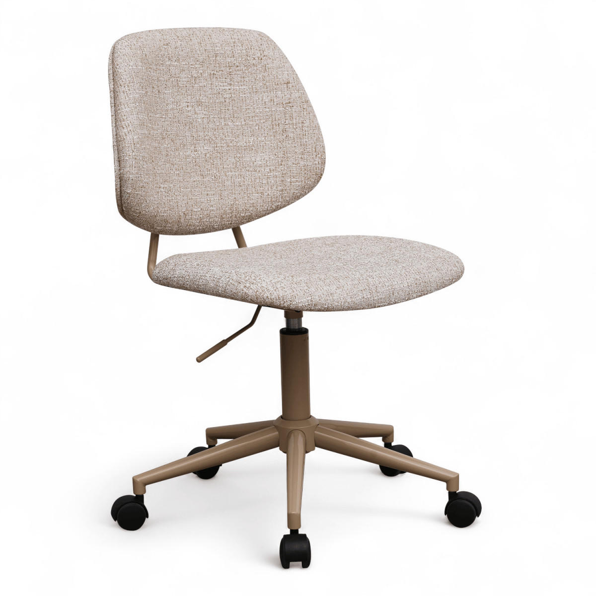 DREHSTUHL höhenverstellbar in Webstoff Beige - Beige, Textil/Metall (60/82/57cm) - Furnhouse