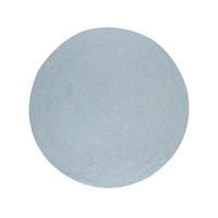 HANDWEBTEPPICH 100/100 cm Bali Plain - Blau, Naturmaterialien (100/100cm) - Steffensmeier