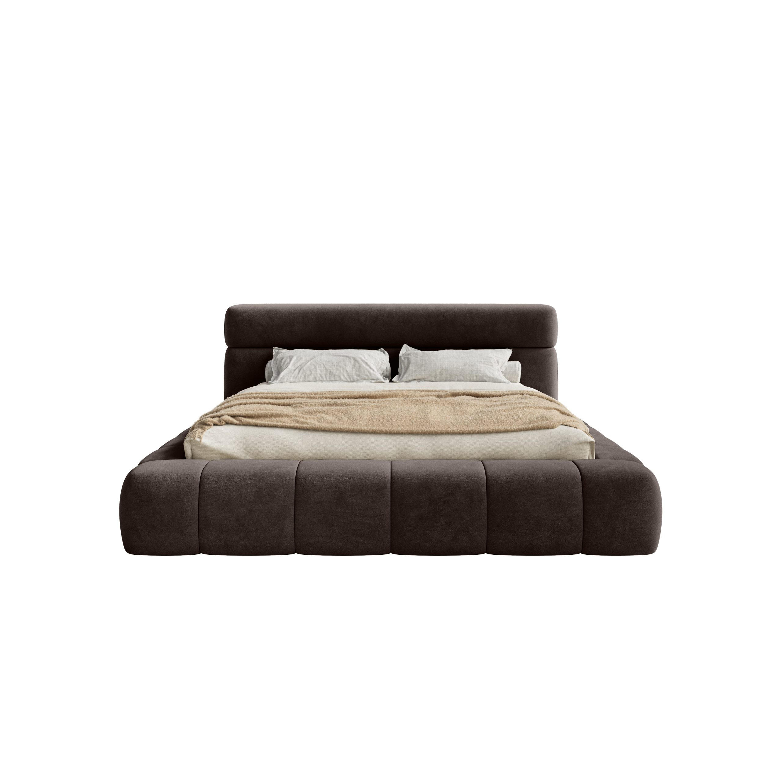 POLSTERBETT Nuuk 160x200 cm, Braun - Braun, Textil (160/200cm) - Fedve