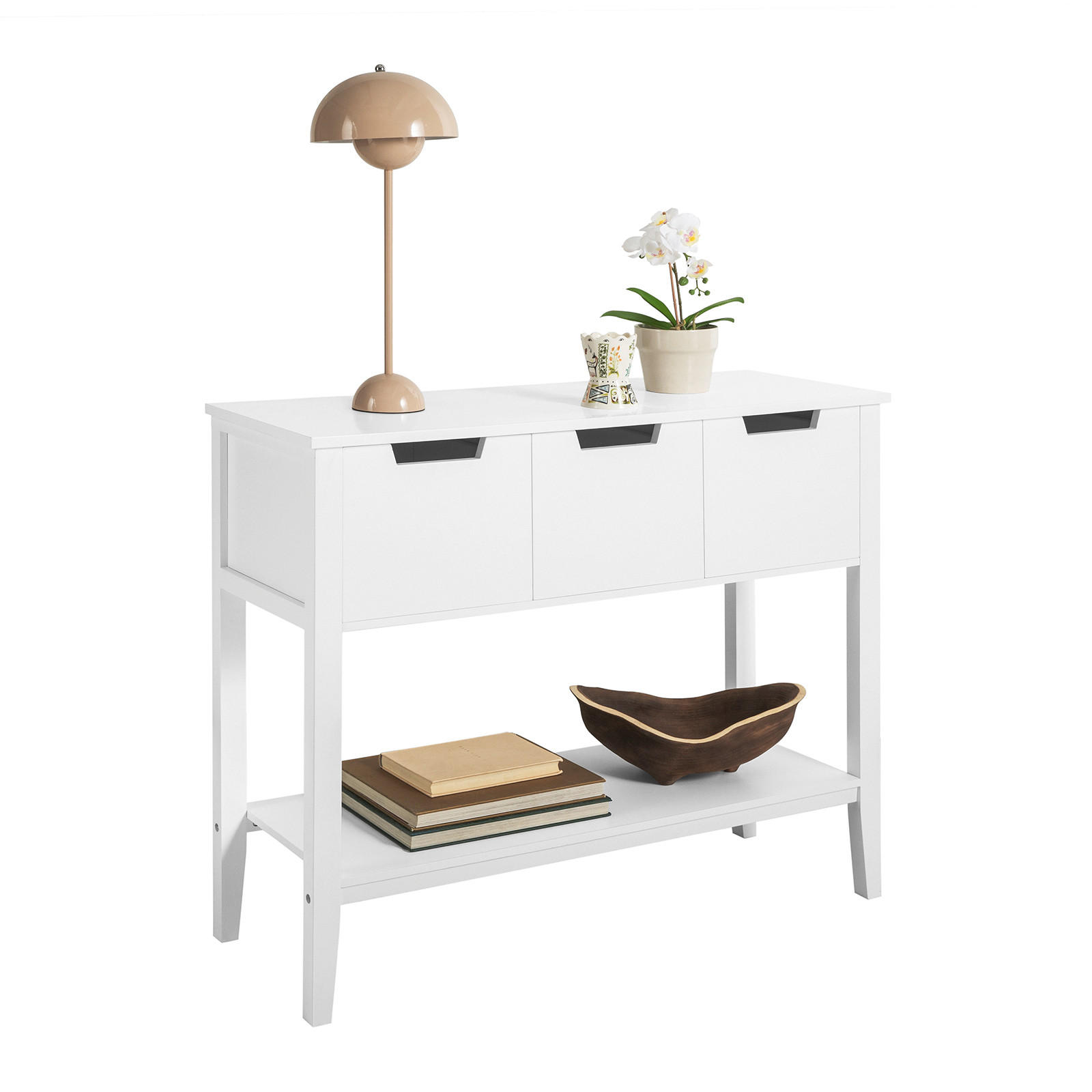 KONSOLENTISCH Weiß - Weiß, Holzwerkstoff (33/93/79cm) - SoBuy