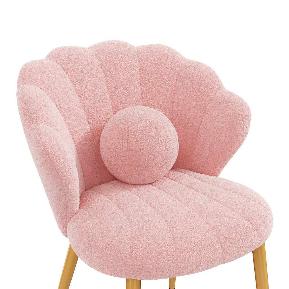 STUHL-SET 2 Stück Muschel-Design, DE-42124, Rosa - Pink, Holzwerkstoff (62.5/83/60cm) - ComfortXL