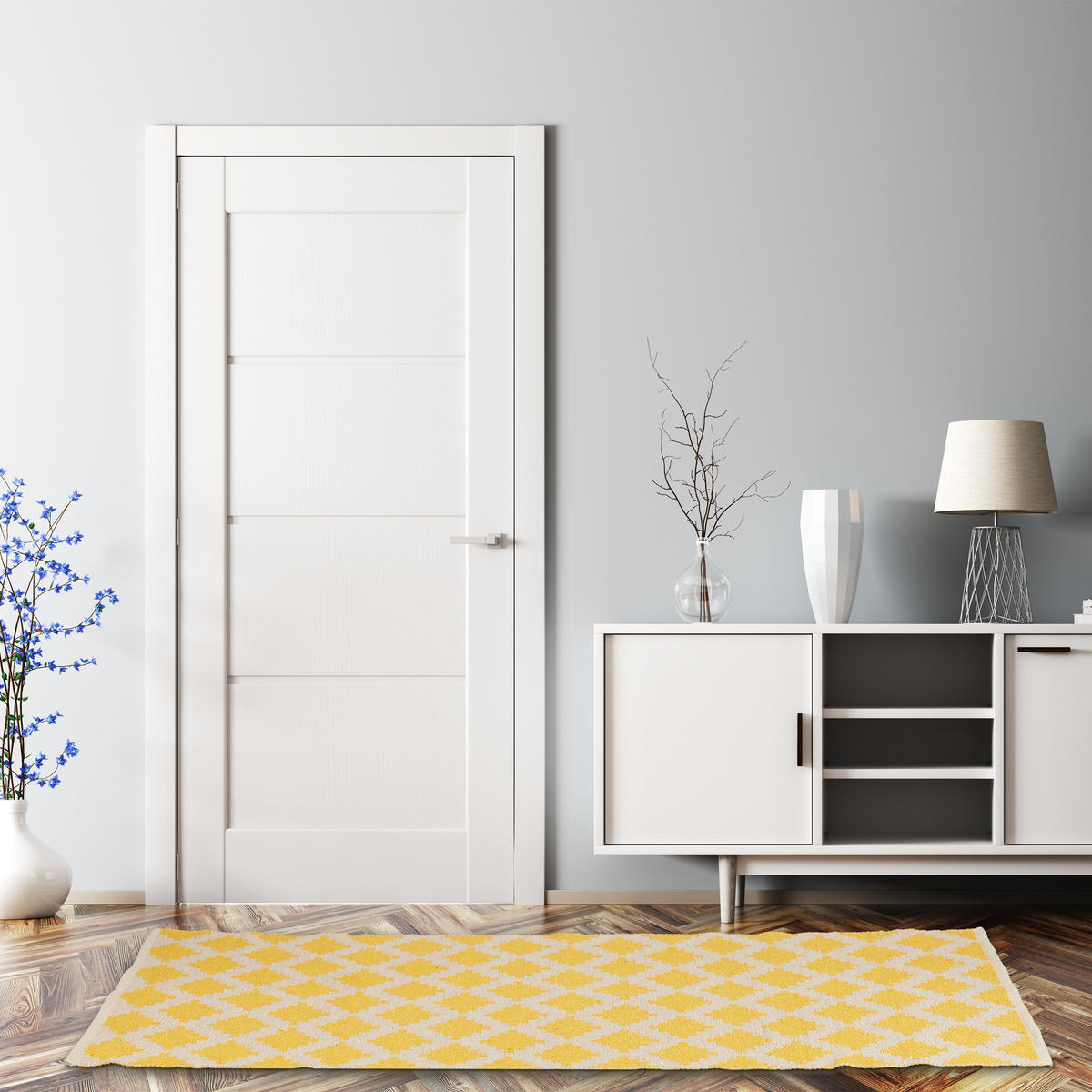 TEPPICH - Gelb/Beige, Textil (200/80cm) - Relaxdays