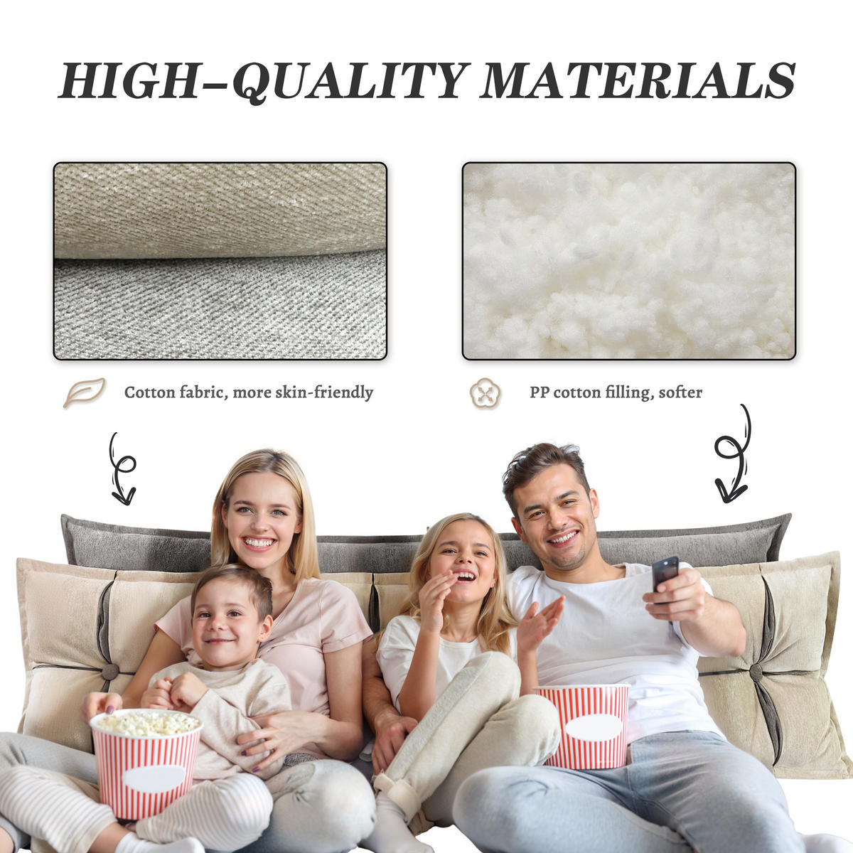 RÜCKENKISSEN Dekokissen Doppelschicht - Weiß, Textil (32/140/48cm) - Vercart