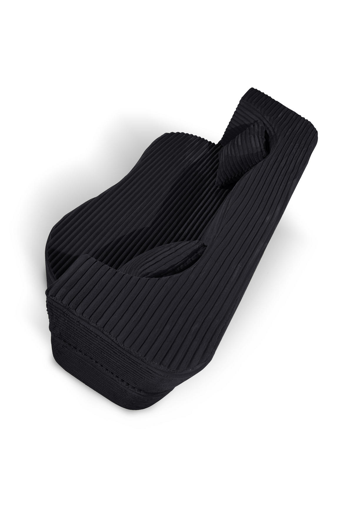 SCHLAFSOFA MYFOAM, Sofa mit Schlaffunktion, Farbe: Grau, Cordstoff - Schwarz, Textil (200/80/72cm) - Storez24